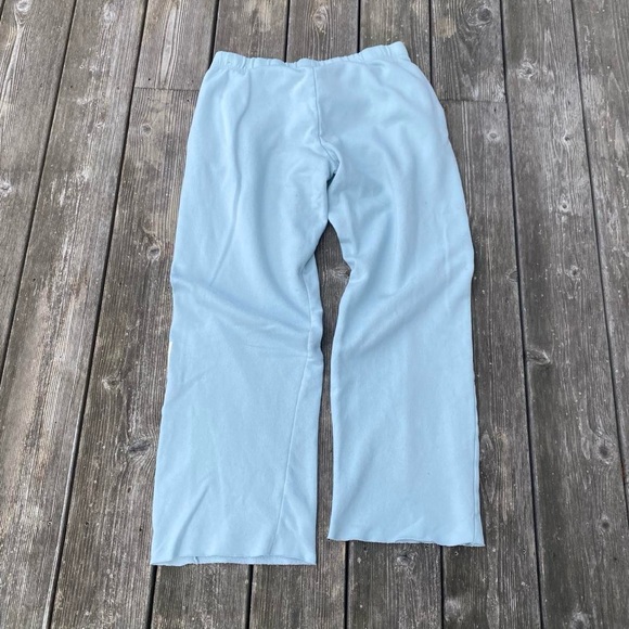 Victoria’s Secret PINK Blue & White Wide Leg Sweatpants - Picture 3 of 7